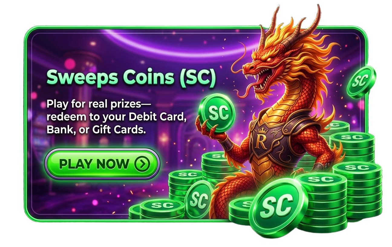 Play for prizes with Sweeps Coins